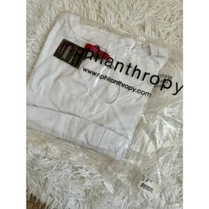 Philanthropy BNWT in Dust Bag - Dash Tee White L